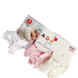 Set sosete cu fundita - Botez bebelusi