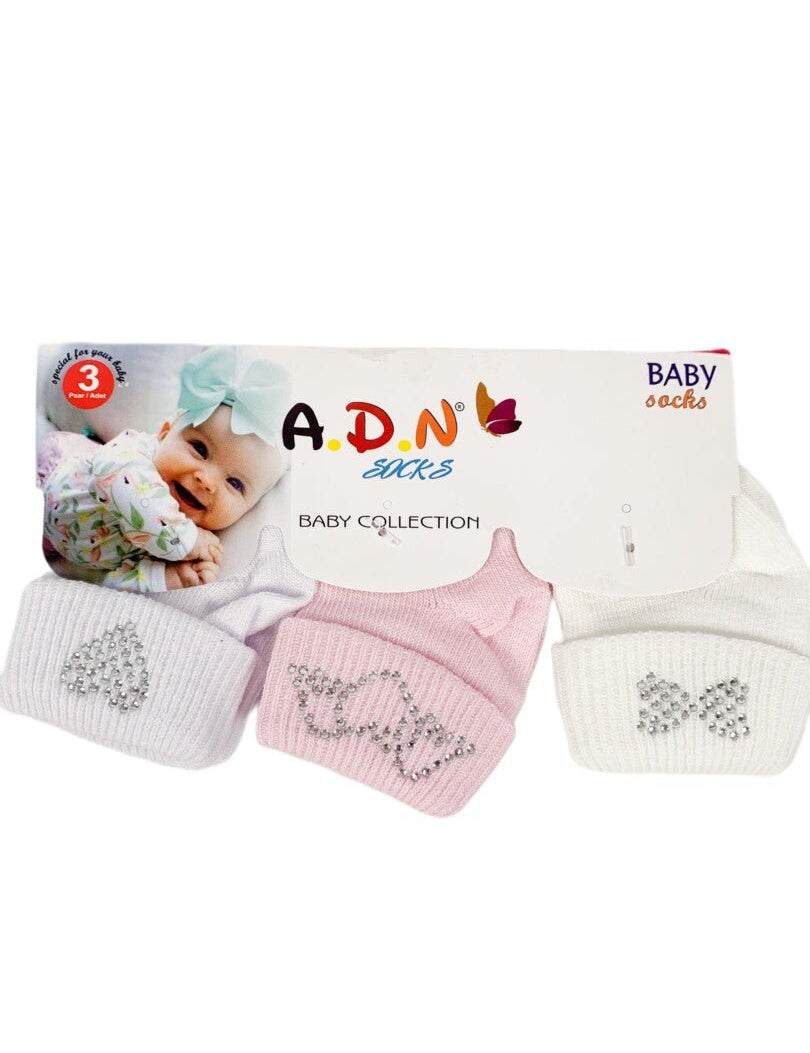 Set sosete cu modele - Botez bebelusi