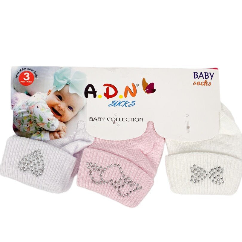 Set sosete cu modele - Botez bebelusi