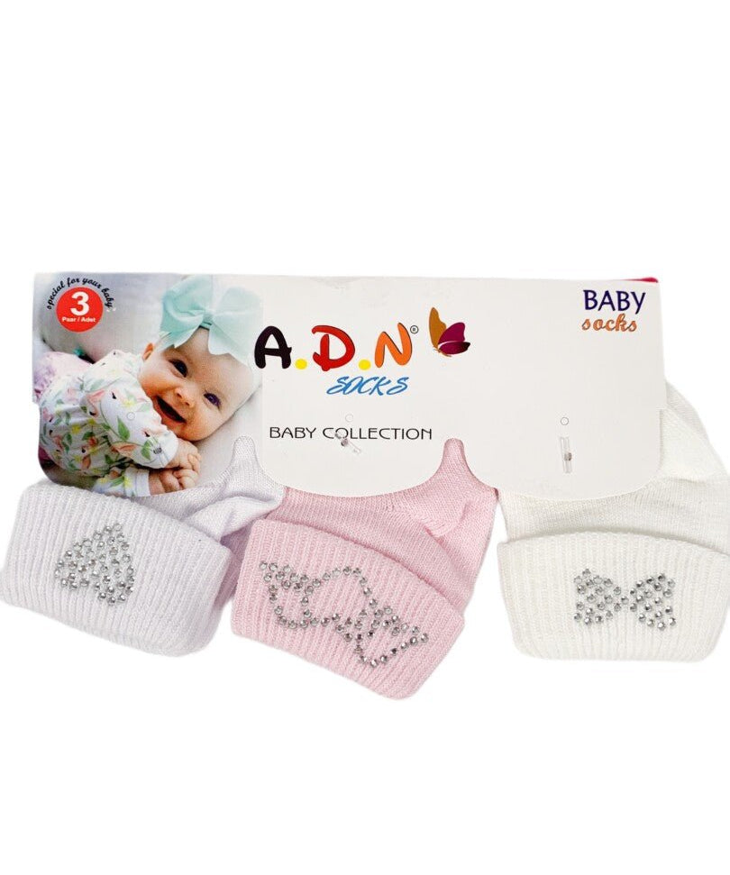 Set sosete cu modele - Botez bebelusi