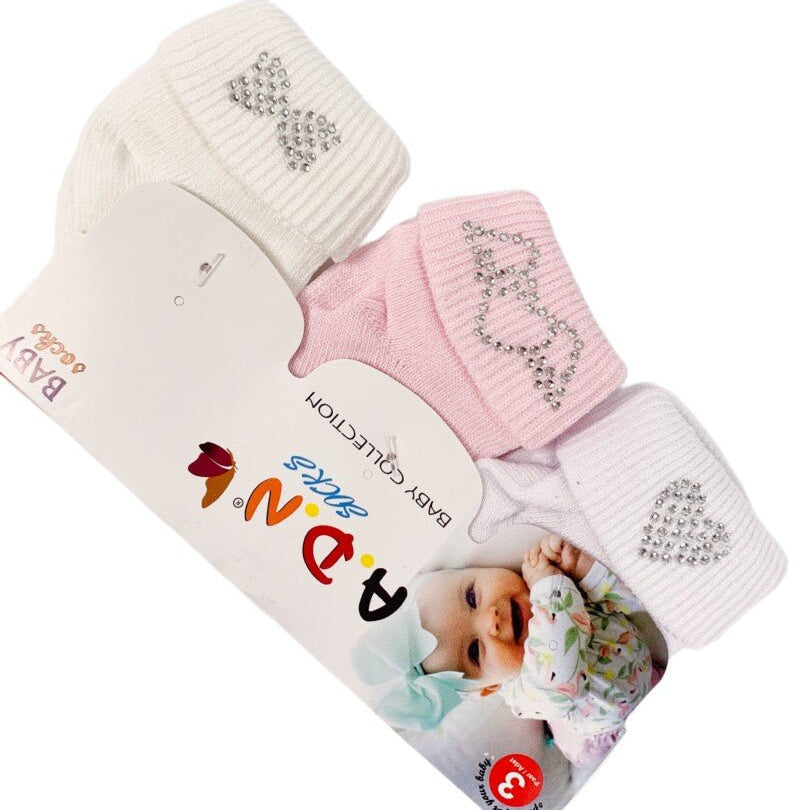 Set sosete cu modele - Botez bebelusi