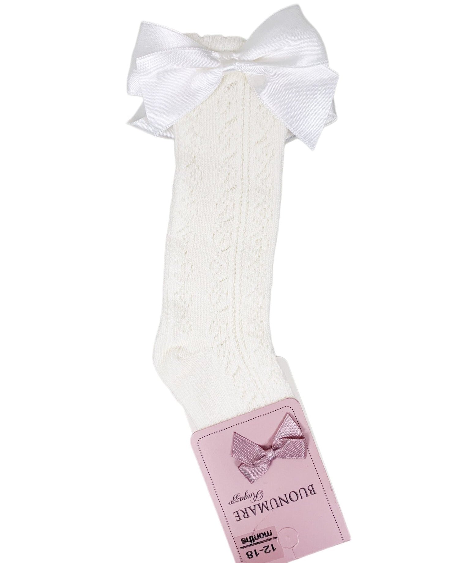 Sosete lungi crem - Botez bebelusi