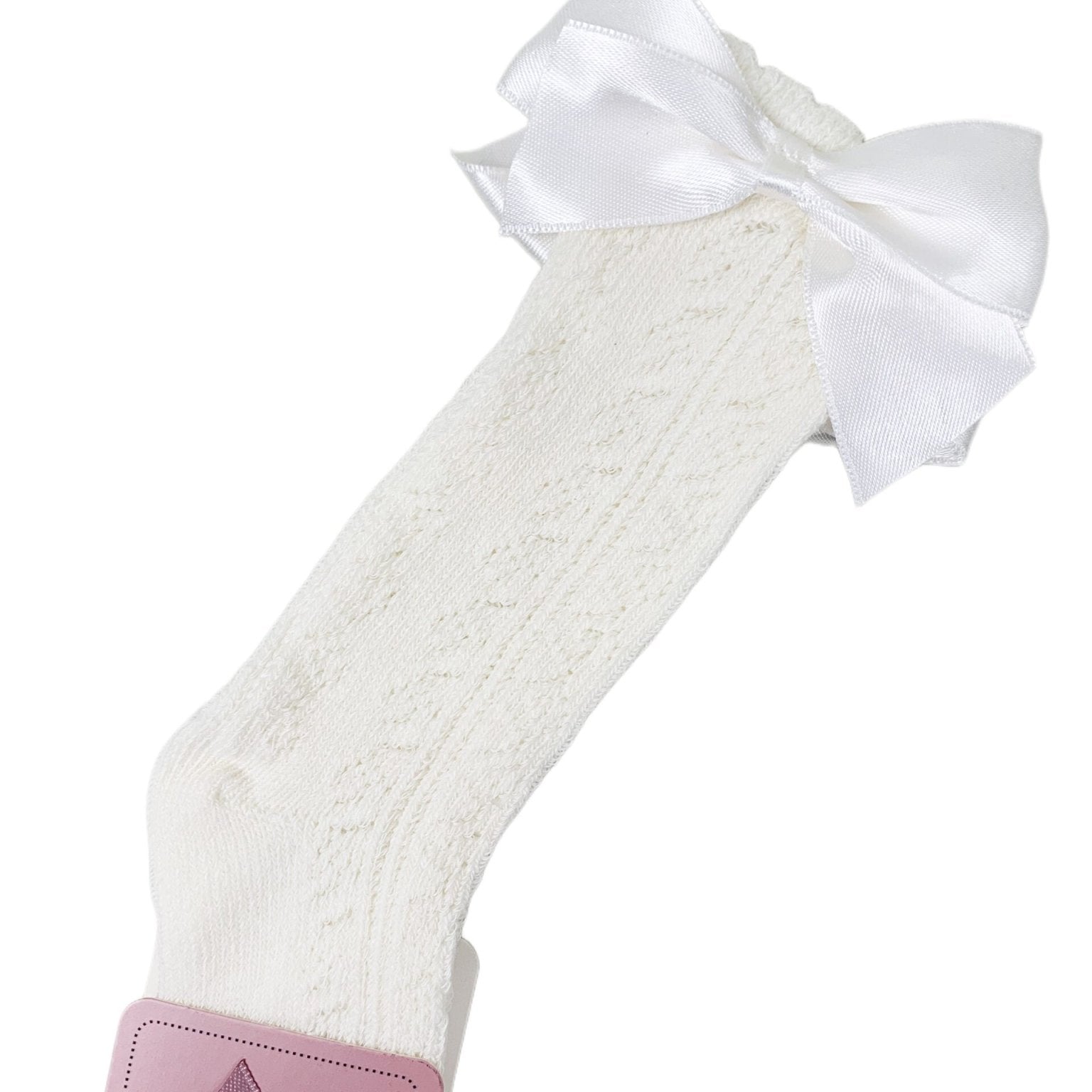 Sosete lungi crem - Botez bebelusi