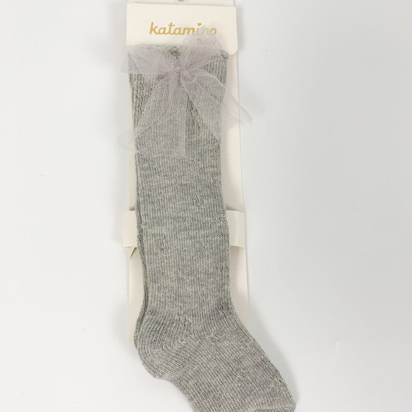 Sosete lungi gri - Botez bebelusi