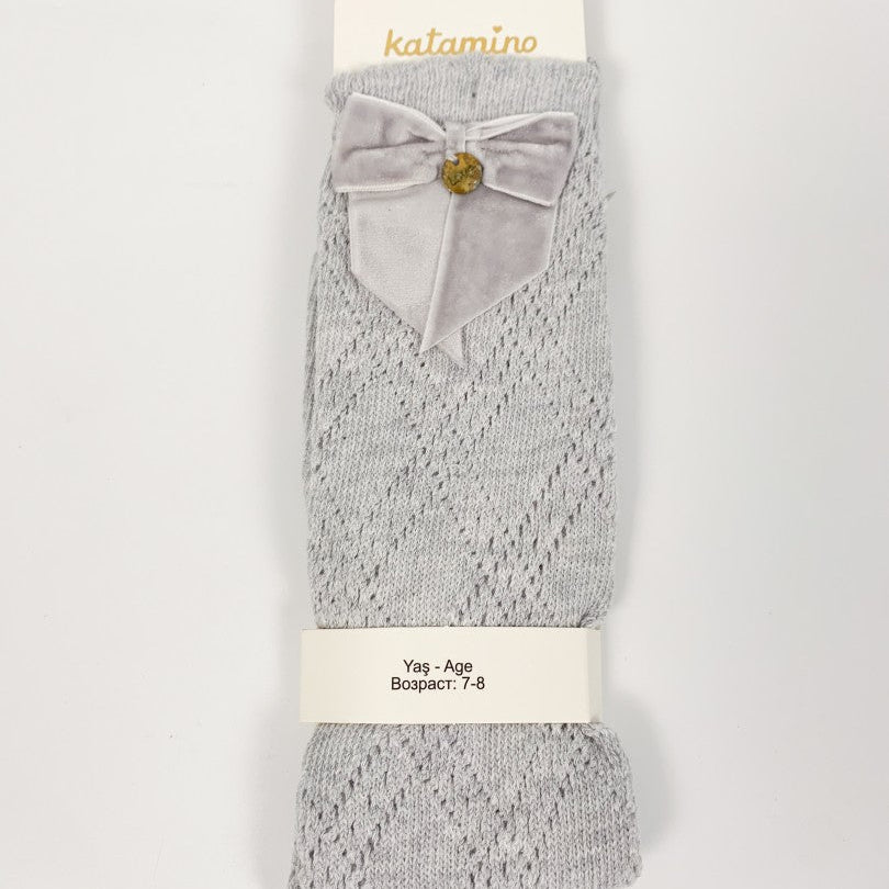 Sosete lungi gri copii - Botez bebelusi