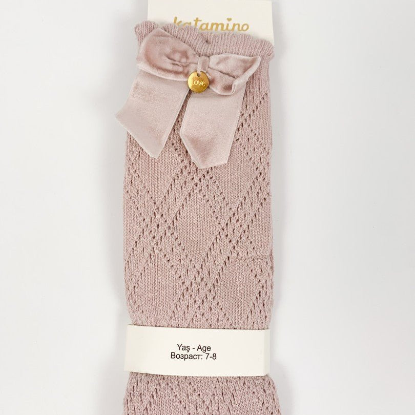 Sosete lungi roz prafuit copii - Botez bebelusi