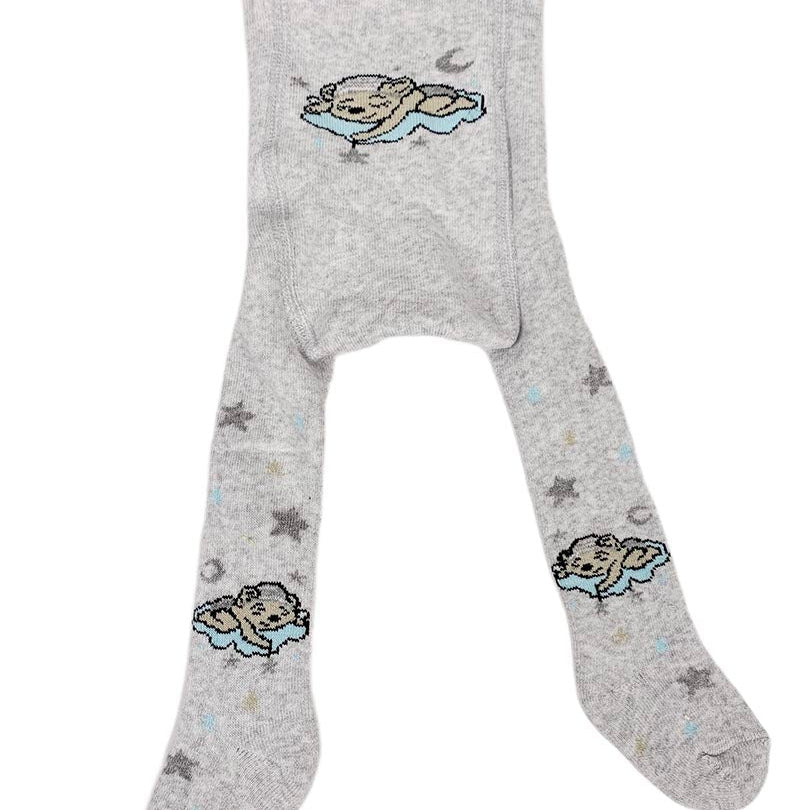 Strampi baiat gri vatuiti cu urs si norisor - Botez bebelusi