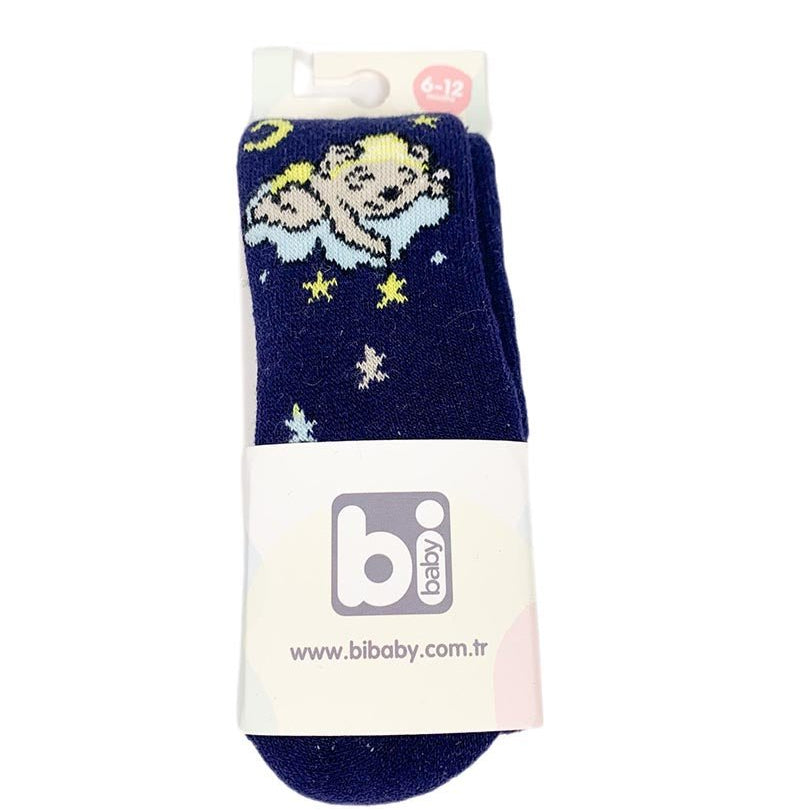 Strampi flausati baiat bleumarin cu ursulet - Botez bebelusi