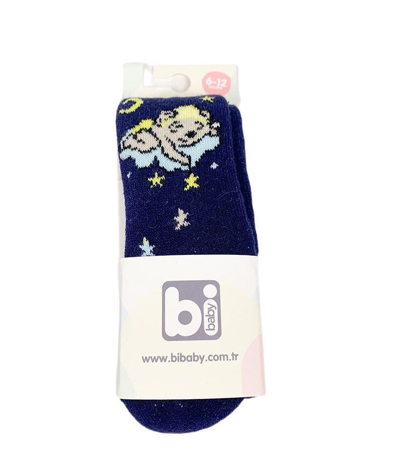 Strampi flausati baiat bleumarin cu ursulet - Botez bebelusi