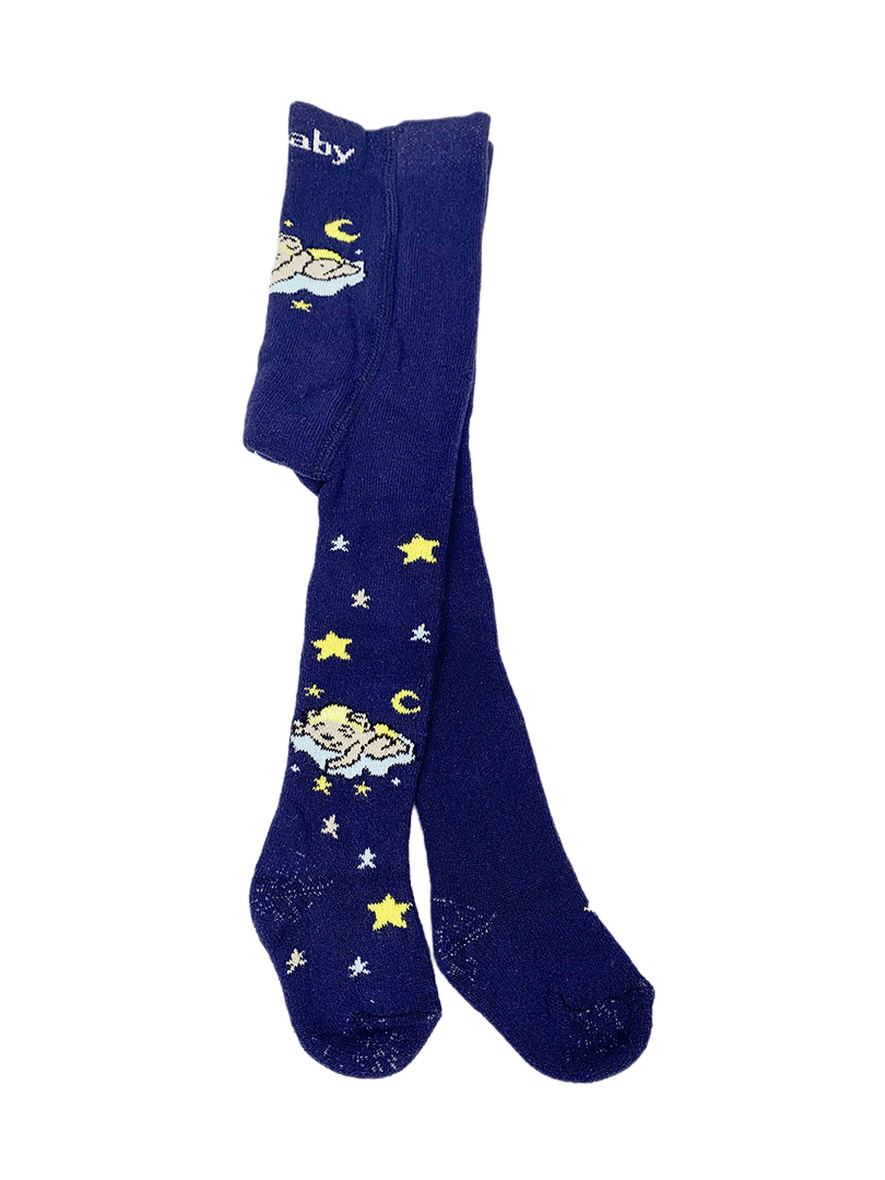 Strampi flausati baiat bleumarin cu ursulet - Botez bebelusi