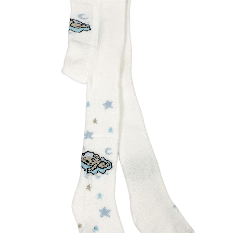 Strampi flausati bebeluși albi cu ursulet - Botez bebelusi