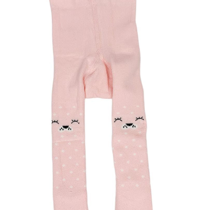 Strampi flausati fetita roz cu buline albe - Botez bebelusi