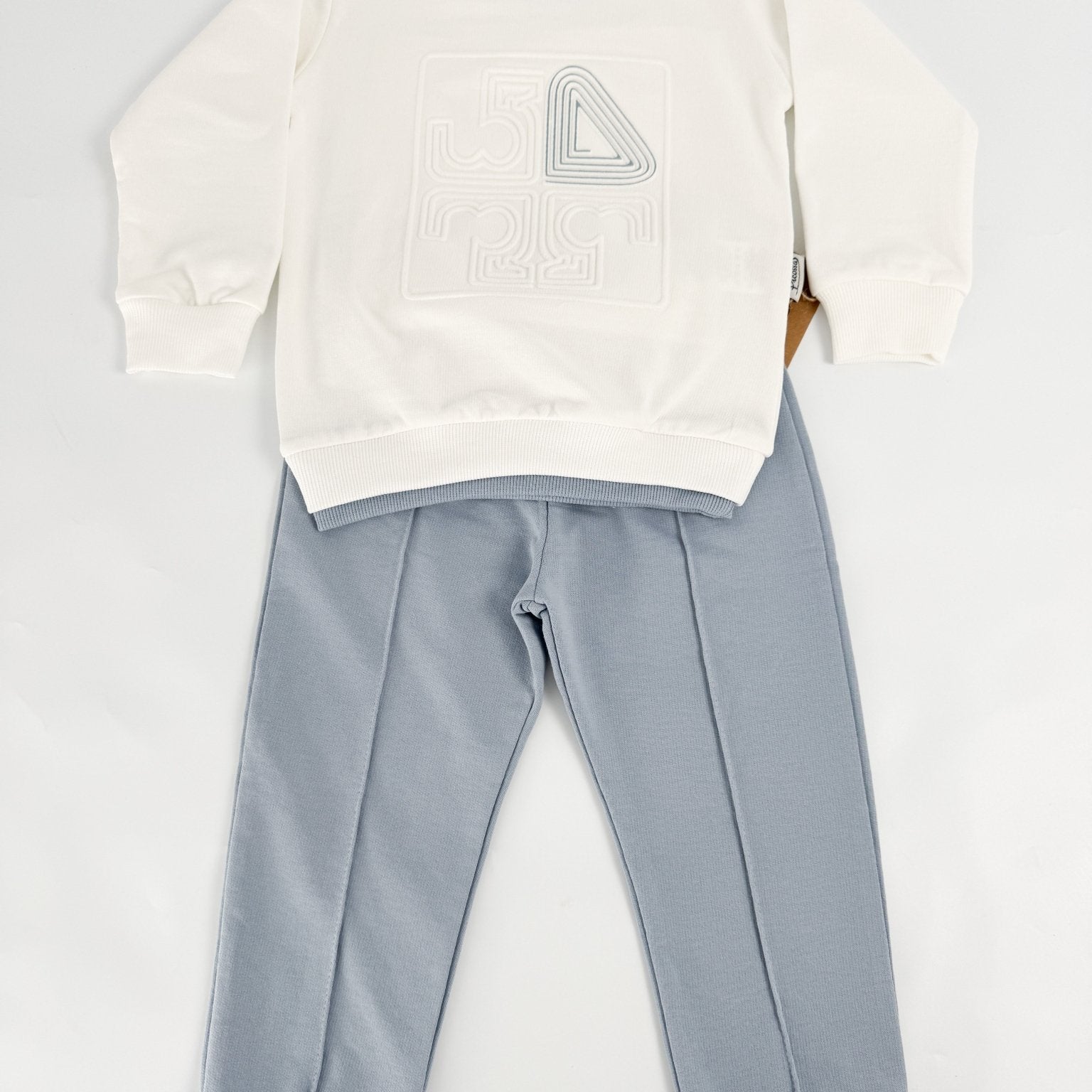 Trening baiat albastru cu alb - Botez bebelusi