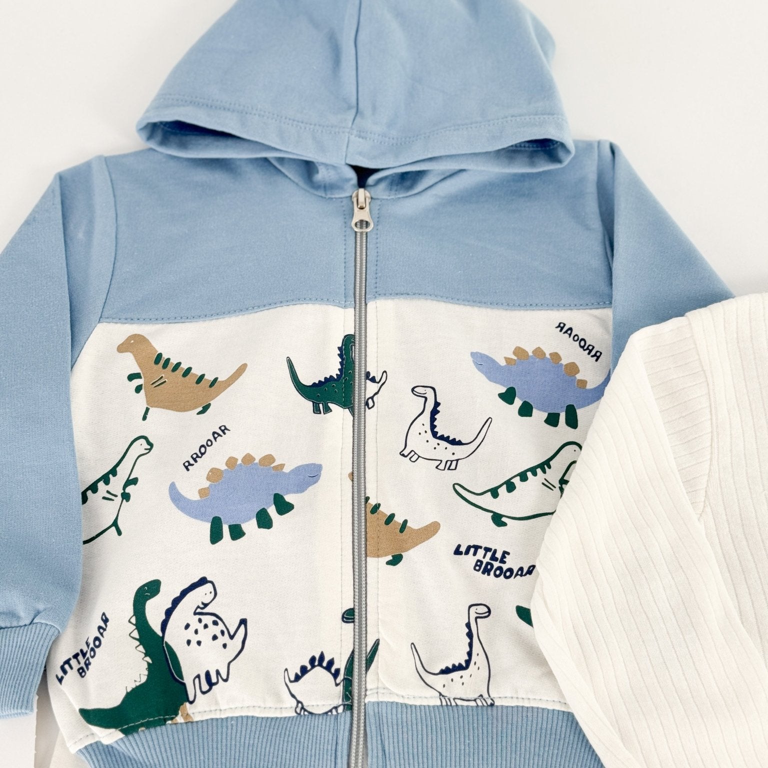 Trening bleu baiat cu dinozauri - Botez bebelusi