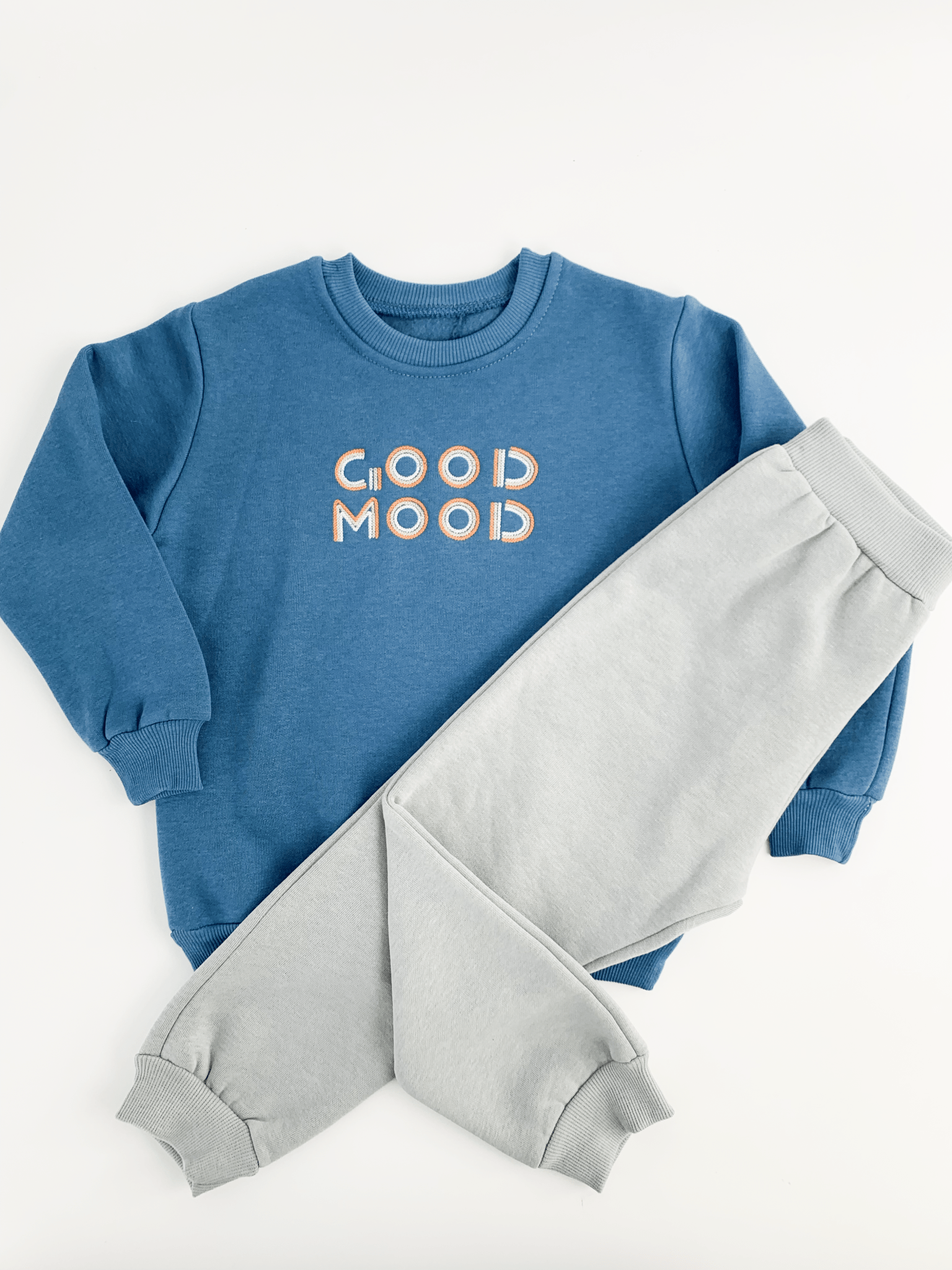 Trening copii gros albastru - 2 piese - Botez bebelusi