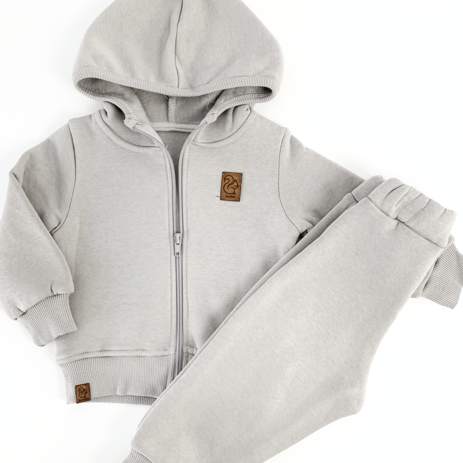 Trening copii gros gri - 2 piese - Botez bebelusi