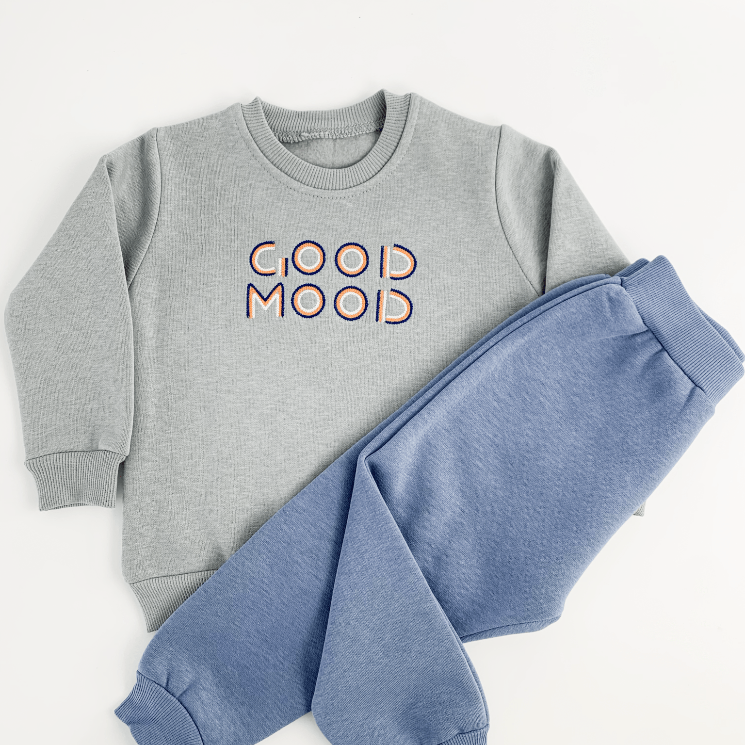 Trening copii gros gri - 2 piese - Botez bebelusi