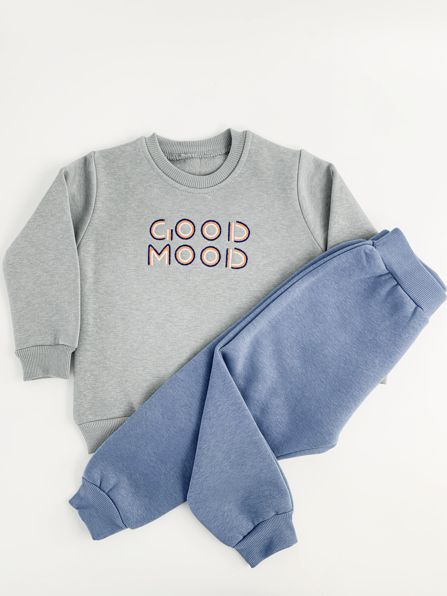 Trening copii gros gri - 2 piese - Botez bebelusi