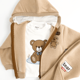 Trening copii maro cu ursuleti - 3 piese - Botez bebelusi