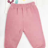 Trening Ecaterina fete 3 piese - verde cu roz - Botez bebelusi