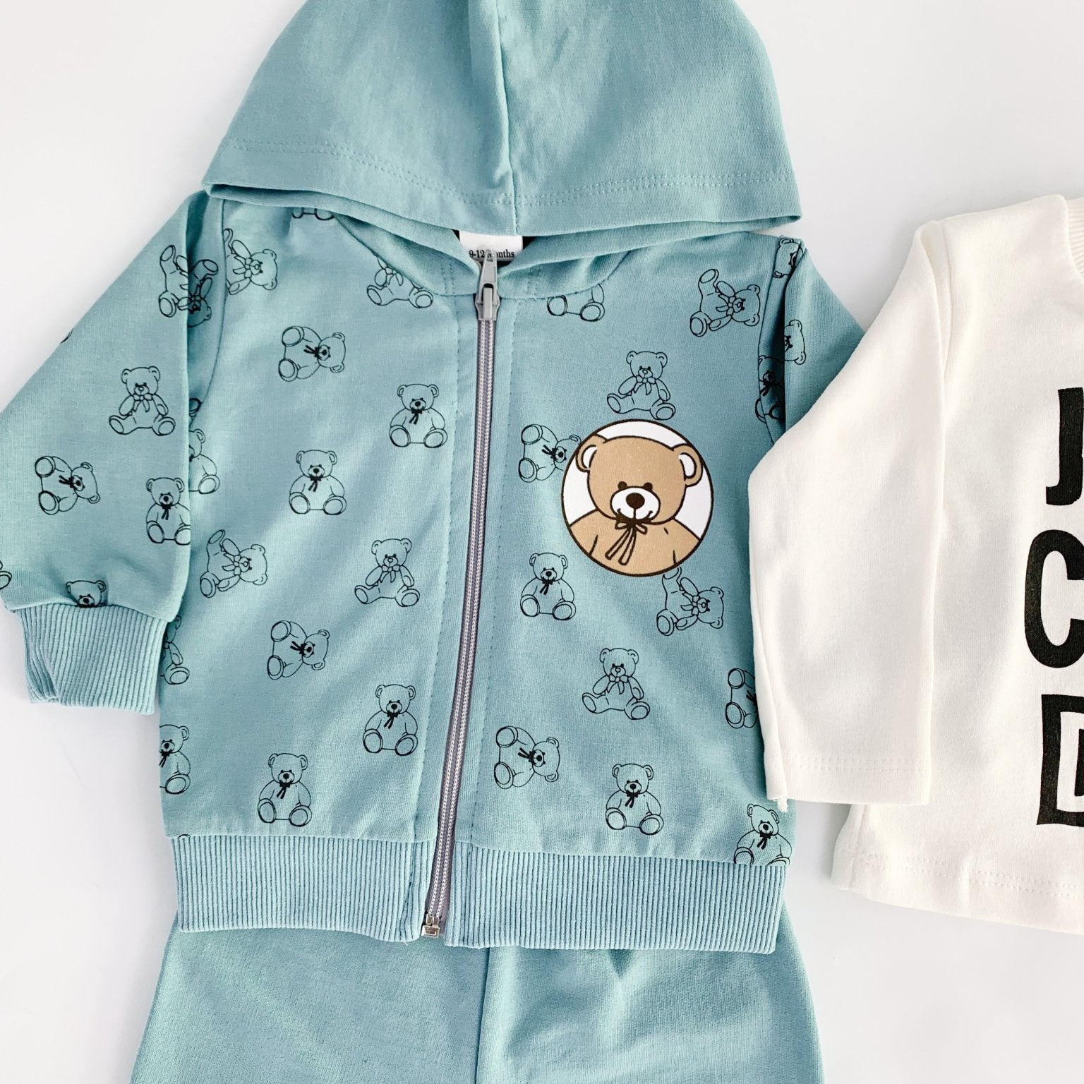 Trening verde baiat cu ursuleti - Botez bebelusi