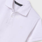 Tricou baiat Polo alb - Botez bebelusi