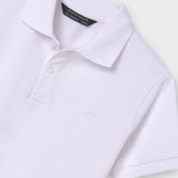 Tricou baiat Polo alb - Botez bebelusi