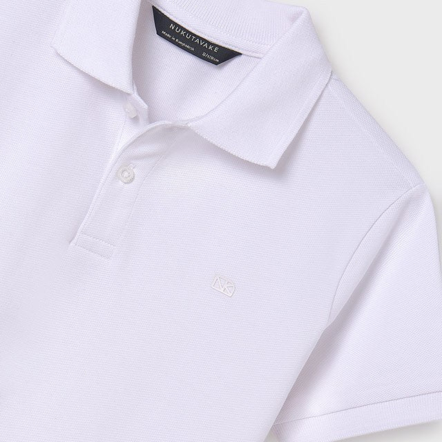 Tricou baiat Polo alb - Botez bebelusi