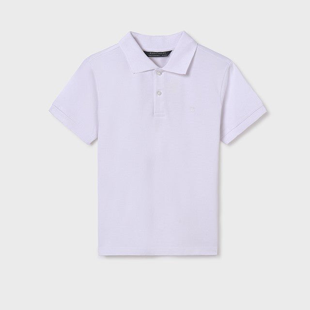 Tricou baiat Polo alb - Botez bebelusi