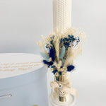 Trusou botez complet albastru cu ursulet cu baloane - Botez bebelusi
