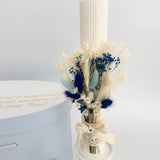 Trusou botez complet albastru cu ursulet cu baloane - Botez bebelusi