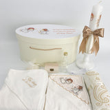 Trusou botez complet auriu cu ingerasi - Botez bebelusi