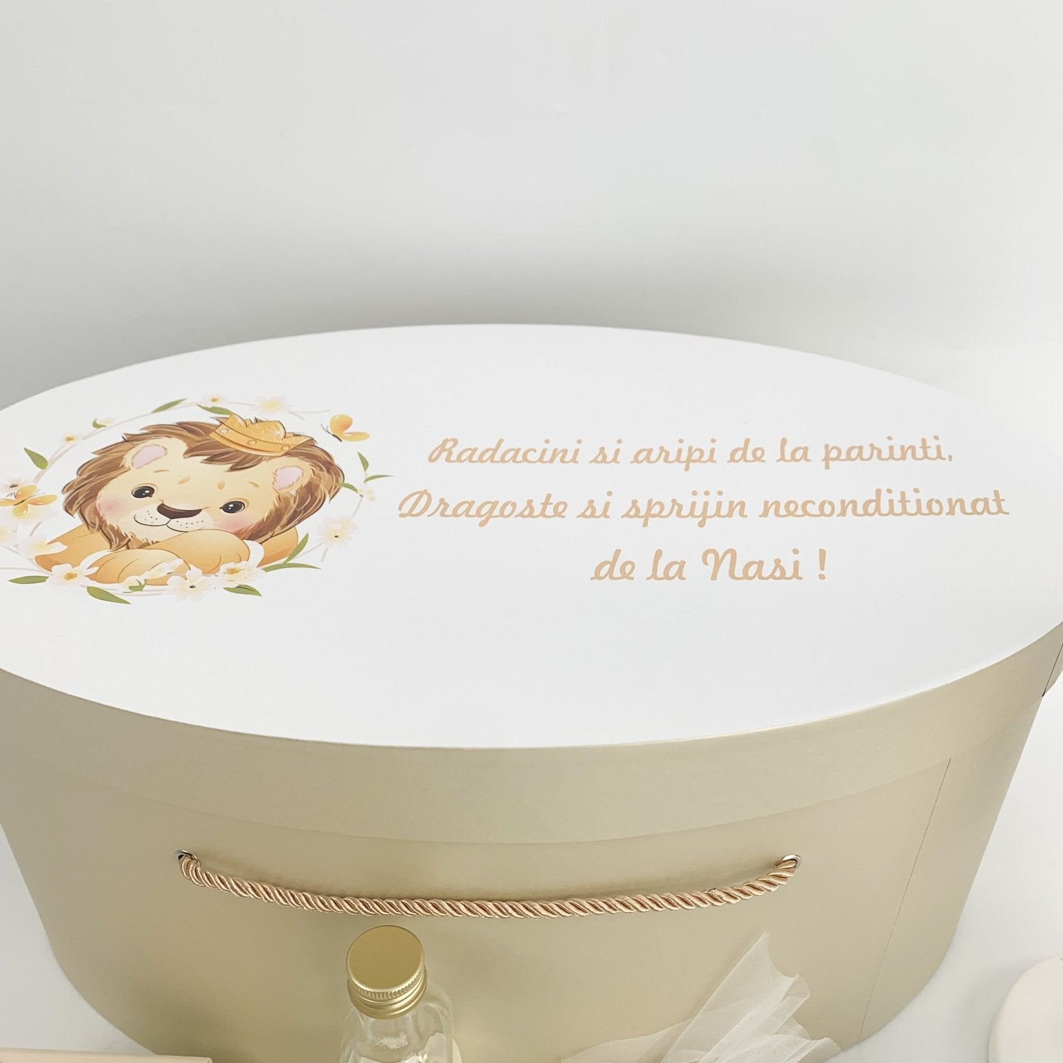 Trusou botez complet auriu cu leu - Botez bebelusi