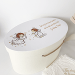 Trusou botez complet cu hainute, cufar si lumanare ceara naturala - Louis - Botez bebelusi