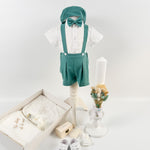 Trusou botez complet cu hainute si lumanare personalizata hand made - Luci - Botez bebelusi