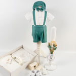 Trusou botez complet cu hainute si lumanare personalizata hand made - Luci - Botez bebelusi