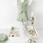 Trusou botez complet cu hainute si lumanare personalizata hand made - Martin - Botez bebelusi