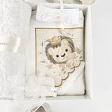 Trusou botez complet cu hainute si lumanare personalizata hand made - Martin - Botez bebelusi