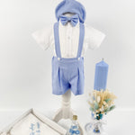 Trusou botez complet cu hainute si lumanare personalizata hand made - Mitrache - Botez bebelusi