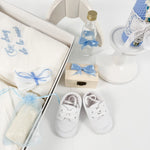Trusou botez complet cu hainute si lumanare personalizata hand made - Mitrache - Botez bebelusi