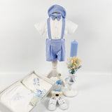 Trusou botez complet cu hainute si lumanare personalizata hand made - Mitrache - Botez bebelusi