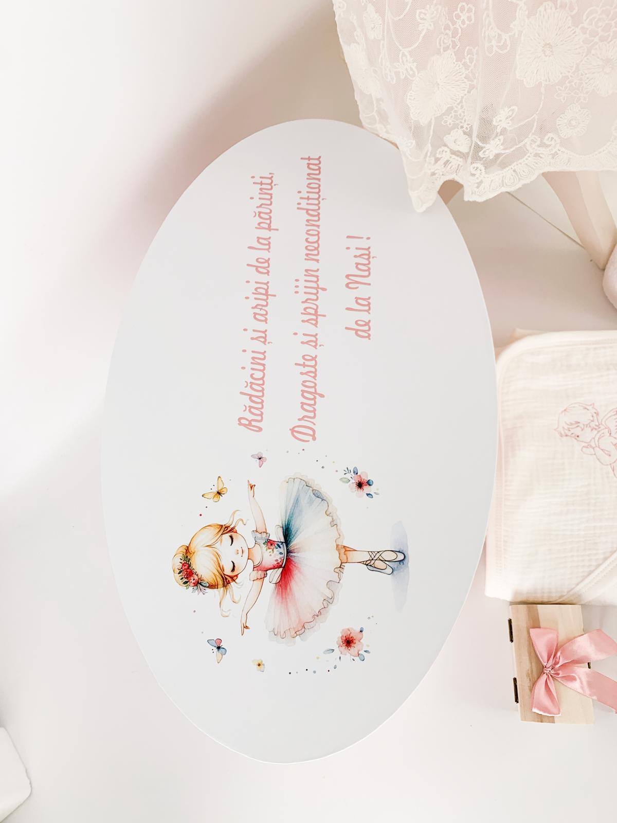 Trusou botez complet cu rochita eleganta si lumanare ceara naturala - Dania - Botez bebelusi