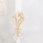Trusou botez complet cu rochita eleganta si lumanare ceara naturala - Inez - Botez bebelusi