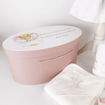 Trusou botez complet cu rochita eleganta si lumanare ceara naturala - Zenaida - Botez bebelusi
