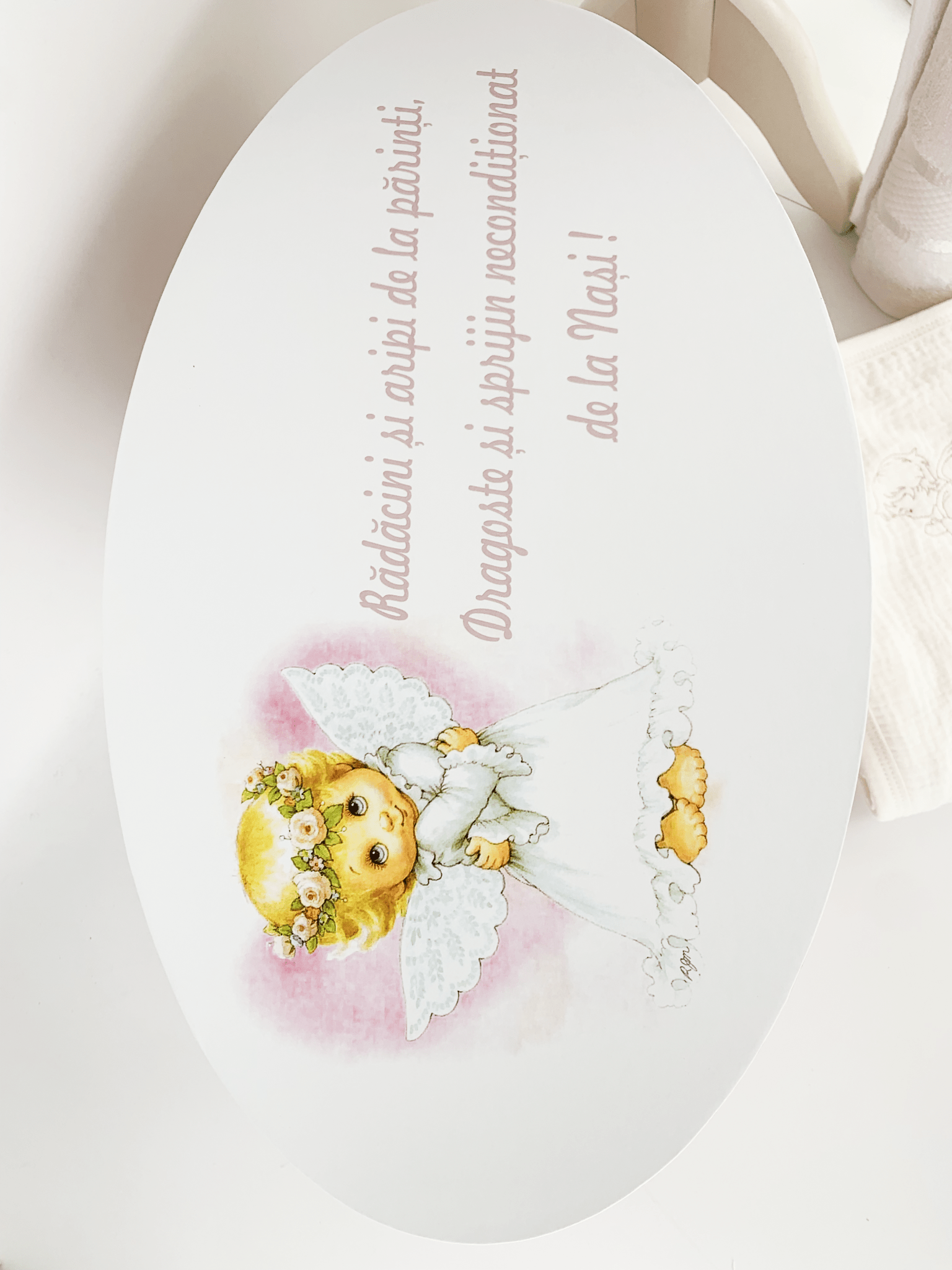 Trusou botez complet cu rochita eleganta si lumanare ceara naturala - Zenaida - Botez bebelusi