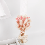 Trusou botez complet cu rochita eleganta si lumanare ceara naturala - Zmaranda - Botez bebelusi
