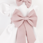 Trusou botez complet cu rochita eleganta si lumanare personalizata hand made - Anelys - Botez bebelusi