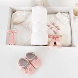 Trusou botez complet cu rochita eleganta si lumanare personalizata hand made - Anelys - Botez bebelusi