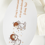 Trusou botez complet cu rochita eleganta si lumanare personalizata hand made - Ania - Botez bebelusi