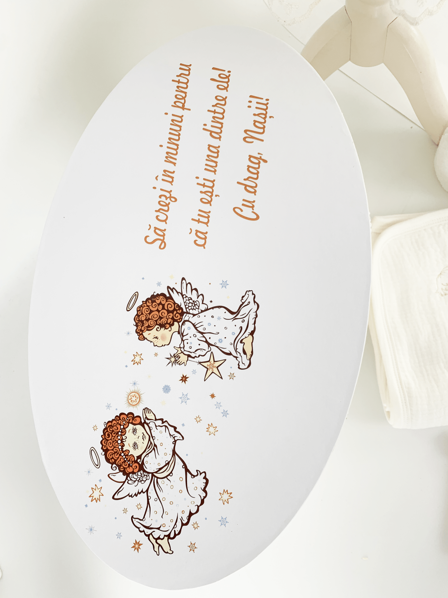 Trusou botez complet cu rochita eleganta si lumanare personalizata hand made - Ania - Botez bebelusi